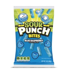 Sour Punch Blue Raspberry Bites 5oz Peg Bag 12ct